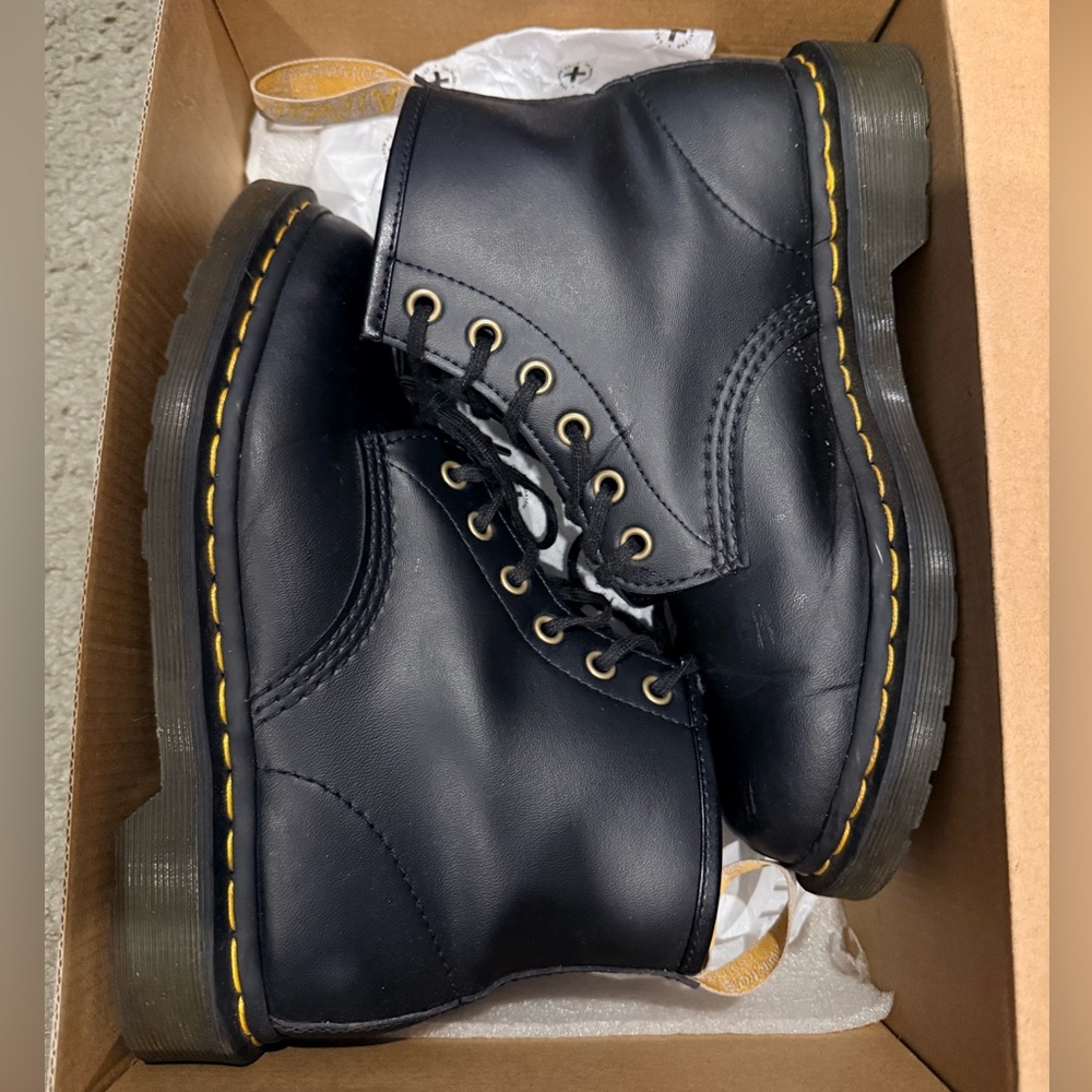 Dr. Martens Black Vegan 101 Leather Boots